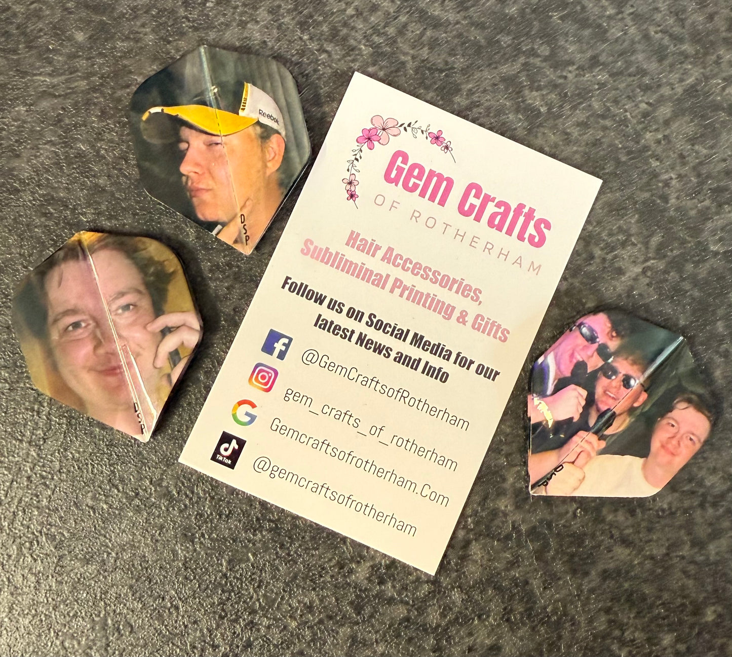 Dart Flyts, Dart Flights, Set of 3, Personalisation, Your Photo