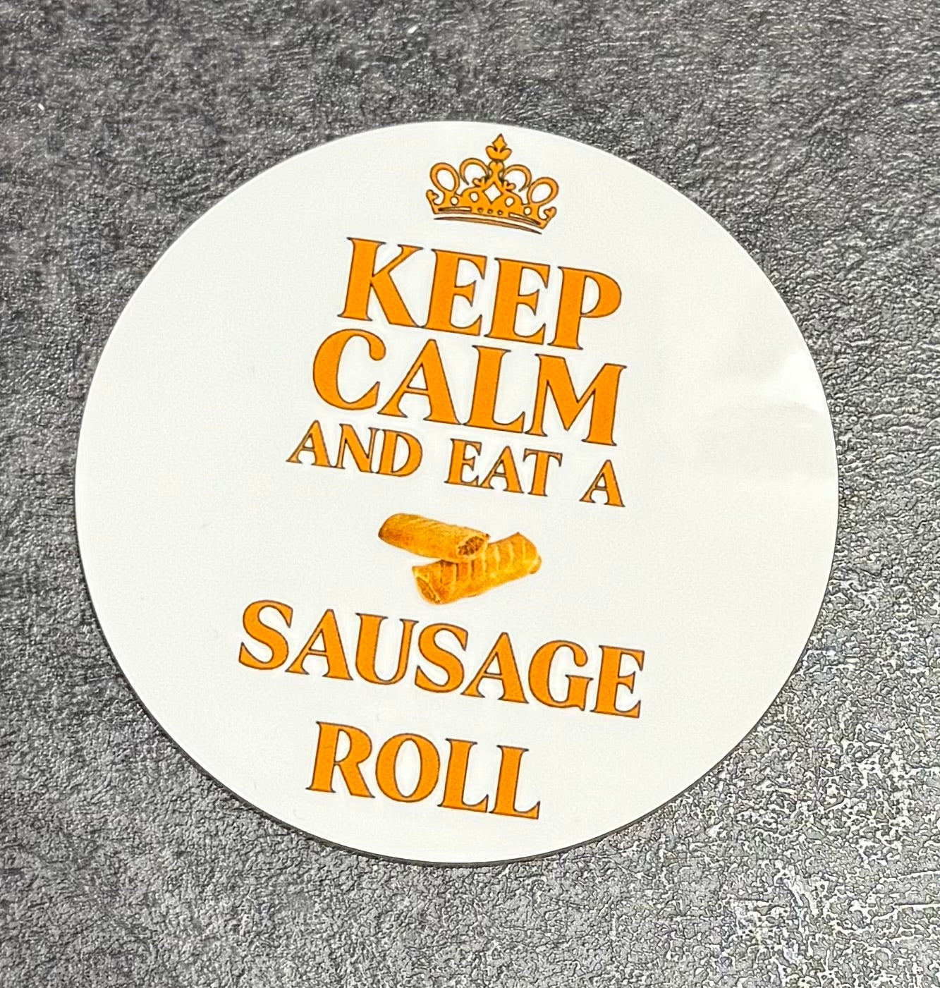 Keep Calm and Eat a Saisage Roll Mug, Ceramic Mug, Coaster, Sausage Roll Fan