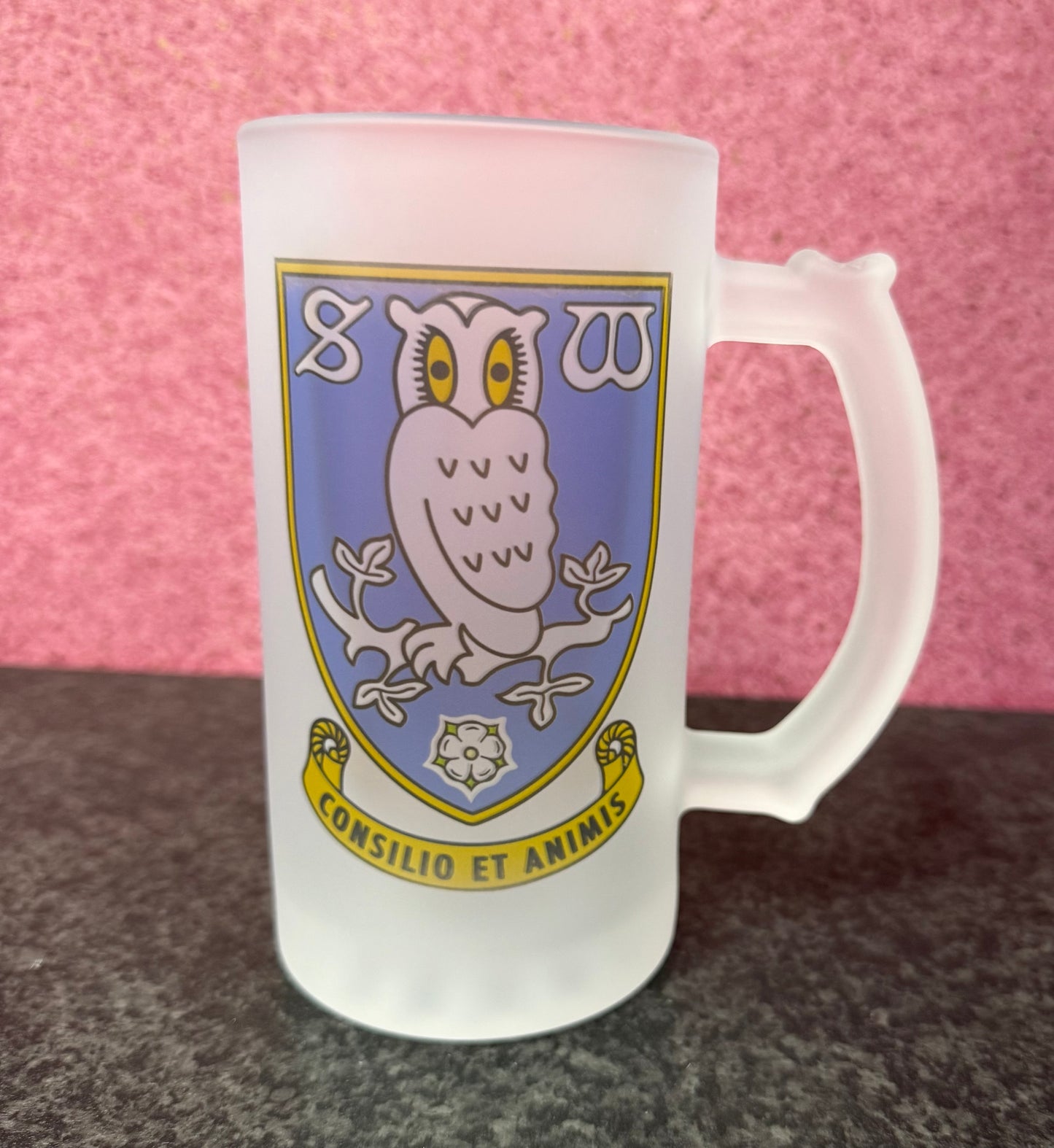 Sheffield Wednesday, Stein & Goblet Set, Frosted Glass, Personalised, Glass, Football