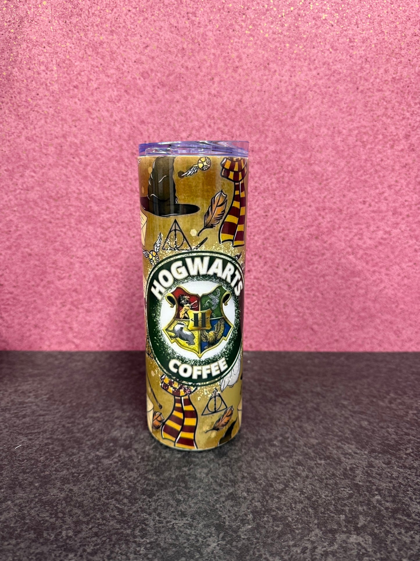 Hogwarts Coffee, 20oz Tumbler, Insulated, Stainless Steel, Hot & Cold use, Personalised