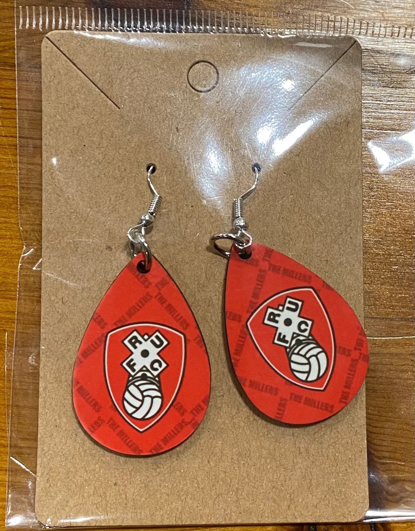 Rotherham United, RUFC, Millers, Handmade Earrings