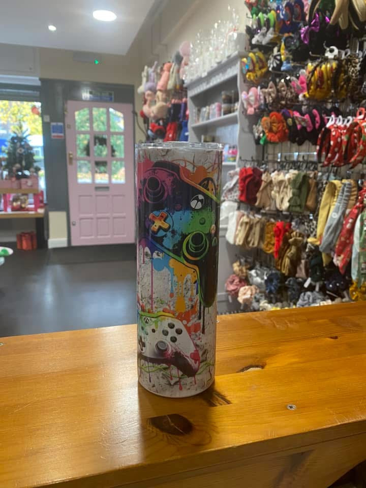 Gamer, 20oz Tumbler, Insulated, Stainless Steel, Hot & Cold use, Personalise
