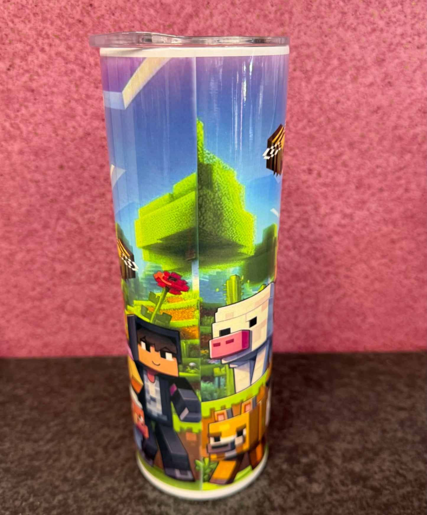 Minecraft, 20oz Tumbler, Insulated, Stainless Steel, Hot & Cold use, Personalised