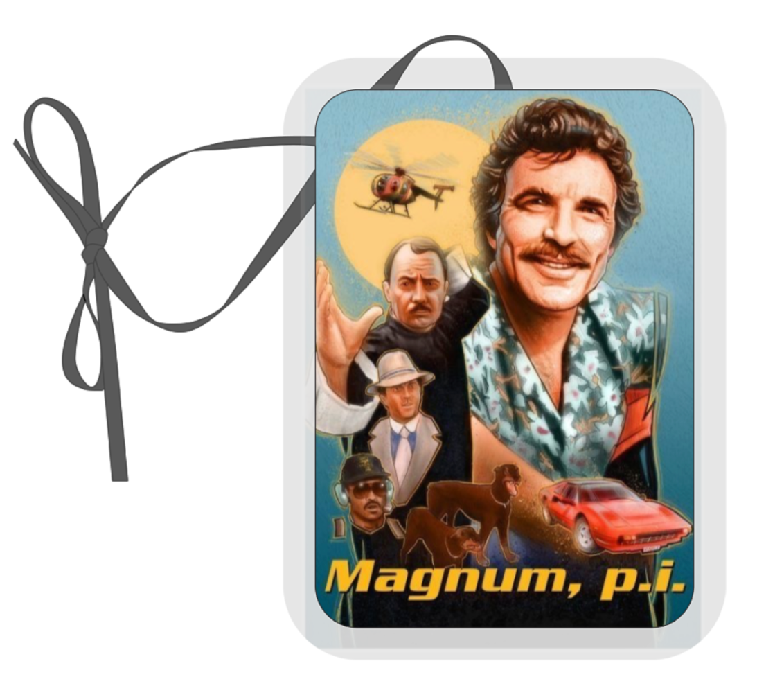 Magnum P.I, Hanging Air Freshener, Funny Car Air Freshener, Retro