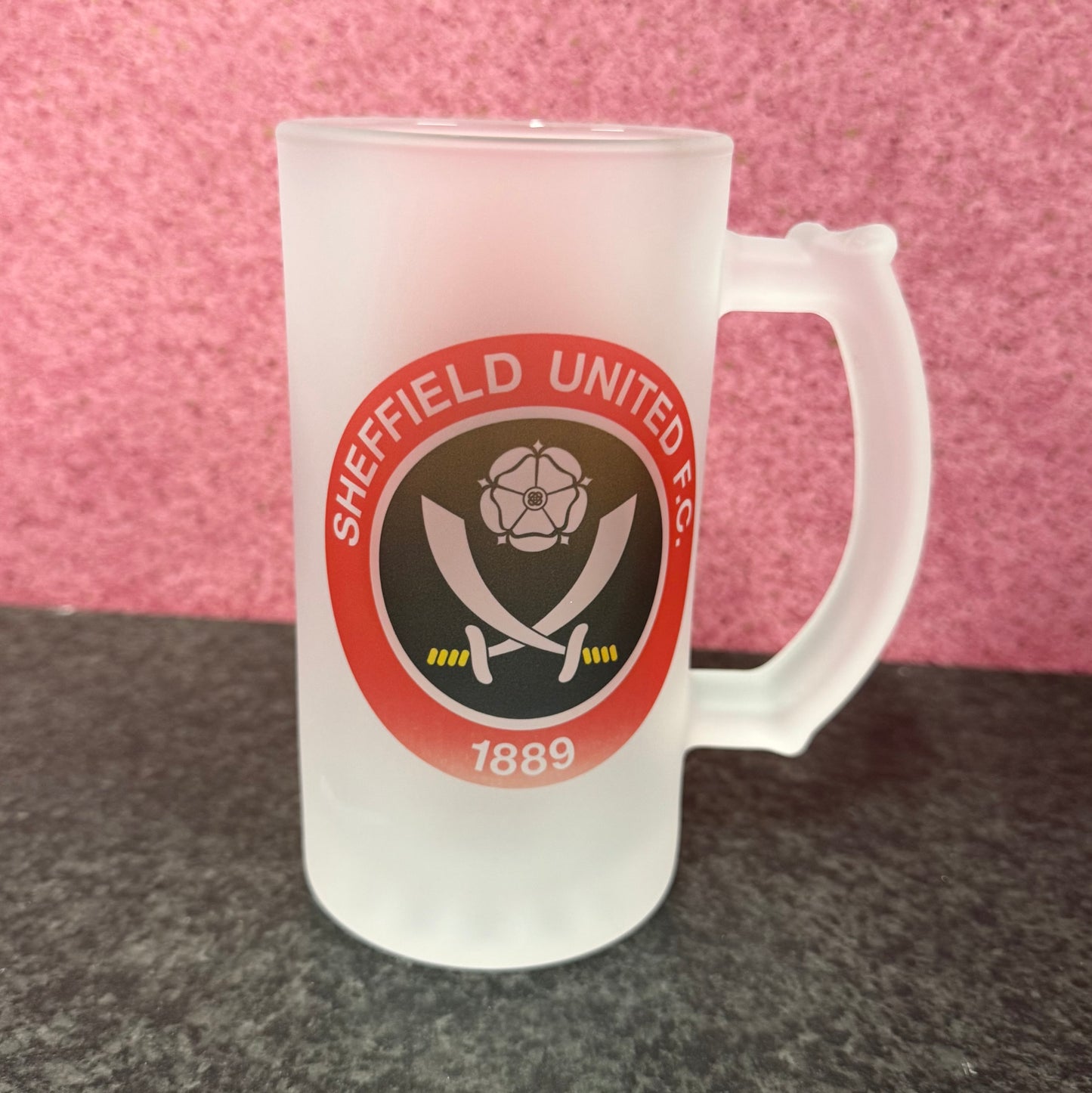 Sheffield United, Stein & Goblet Set, Frosted Glass, Personalised, Glass, Football