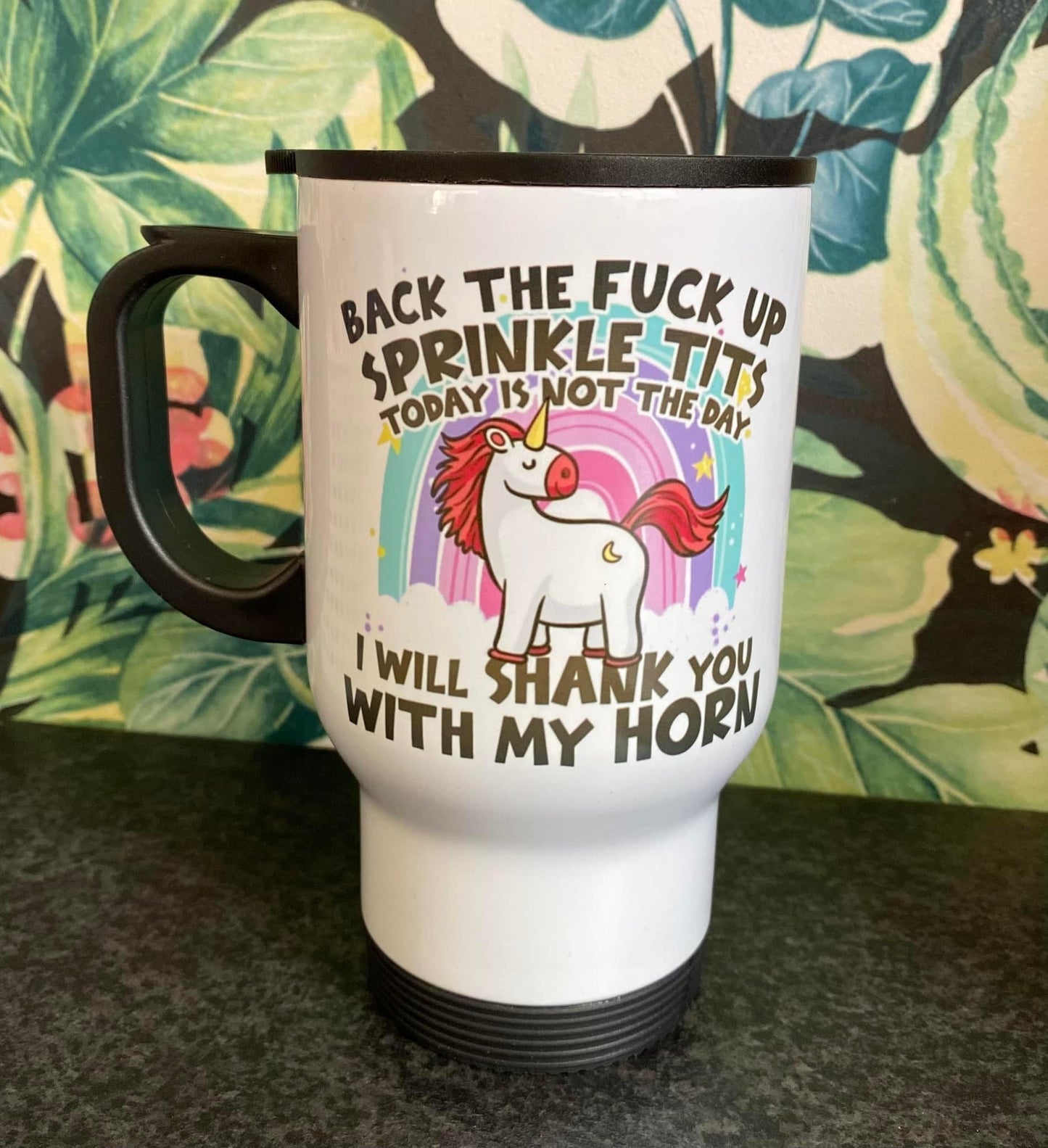Shank you with my horn, Unicorn, Thermos, Travel Mug
