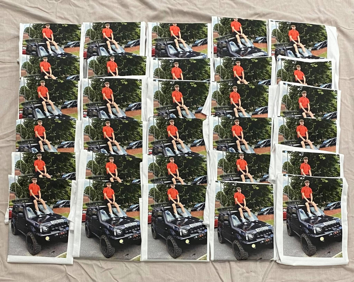 Funeral, White Personalised T-Shirt - Size S - 5XL, White T-Shirt, Tee, Your Design, Funeral, Memorial, Remembrance