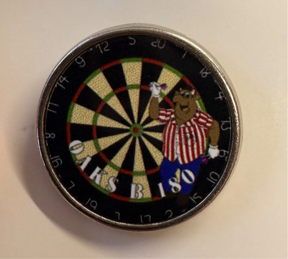 Darts 180, Pin Badge, Bully, Supporter, Club, Pin