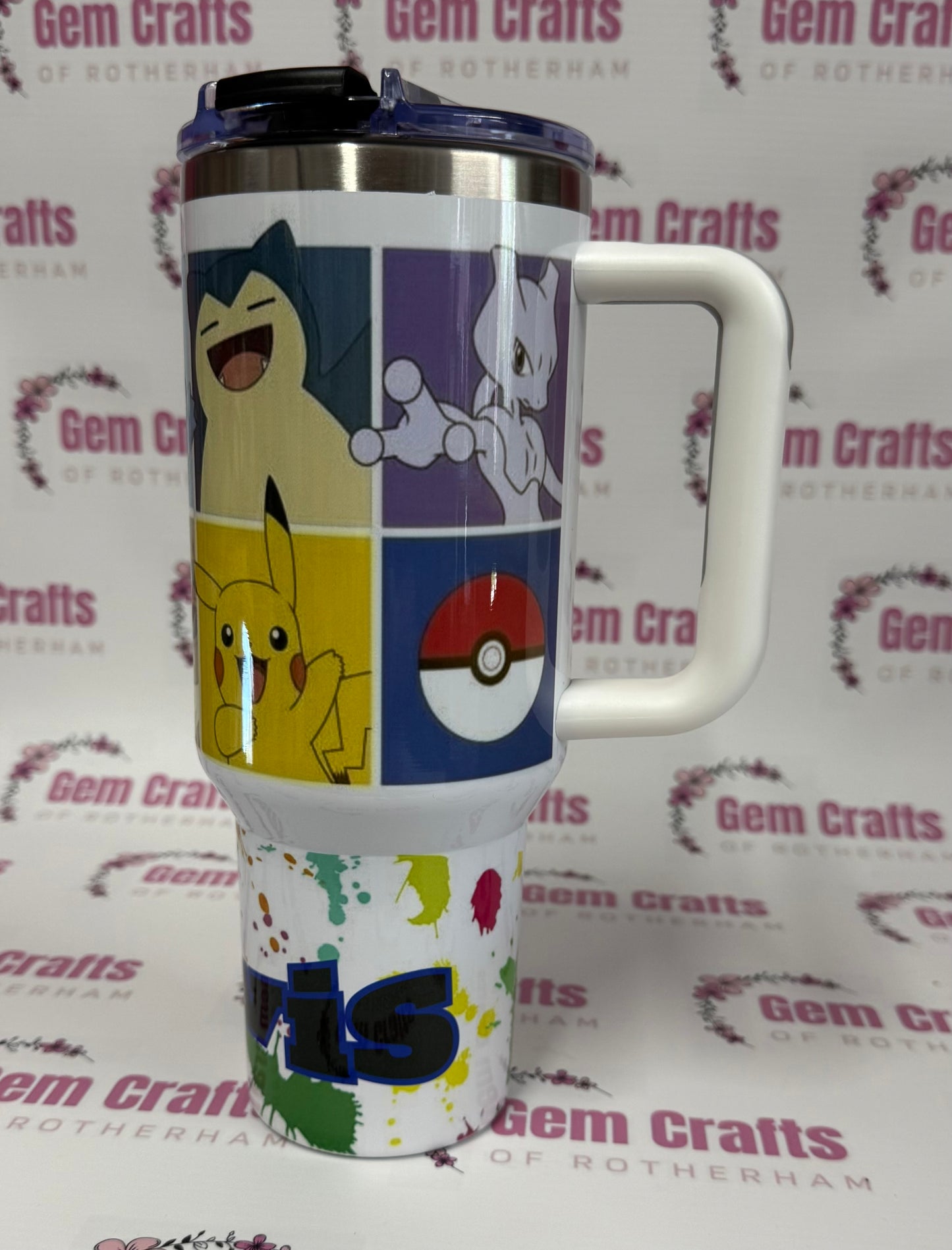 Pokémon, 40oz Tumbler, 1.1 Litre, Insulated, Stainless Steel, Hot & Cold use, Personalised