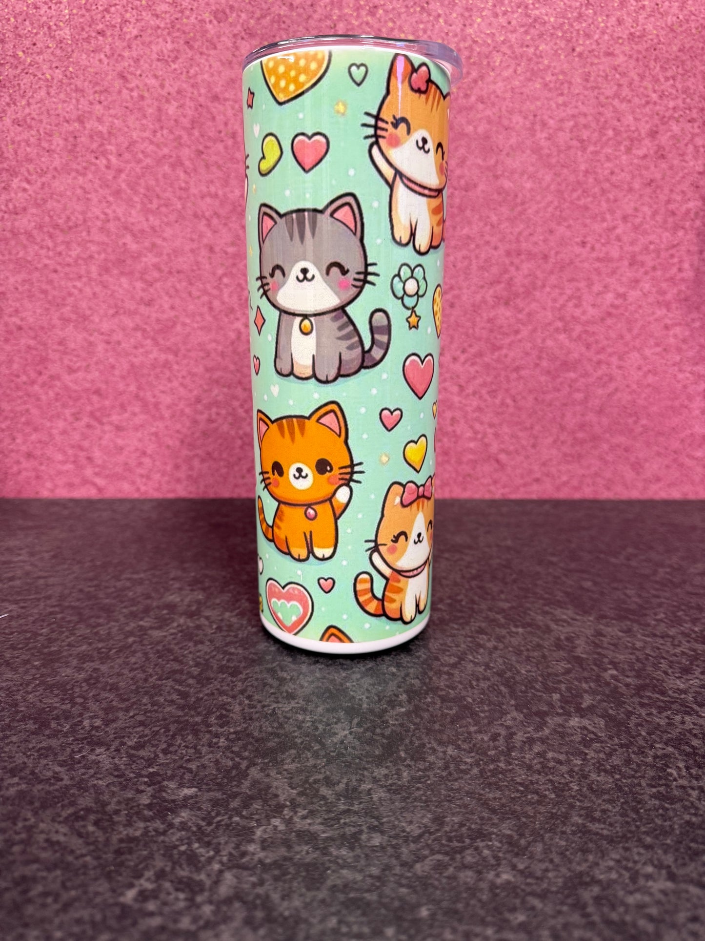 Cats, 20oz Tumbler, Insulated, Stainless Steel, Hot & Cold use, Personalised