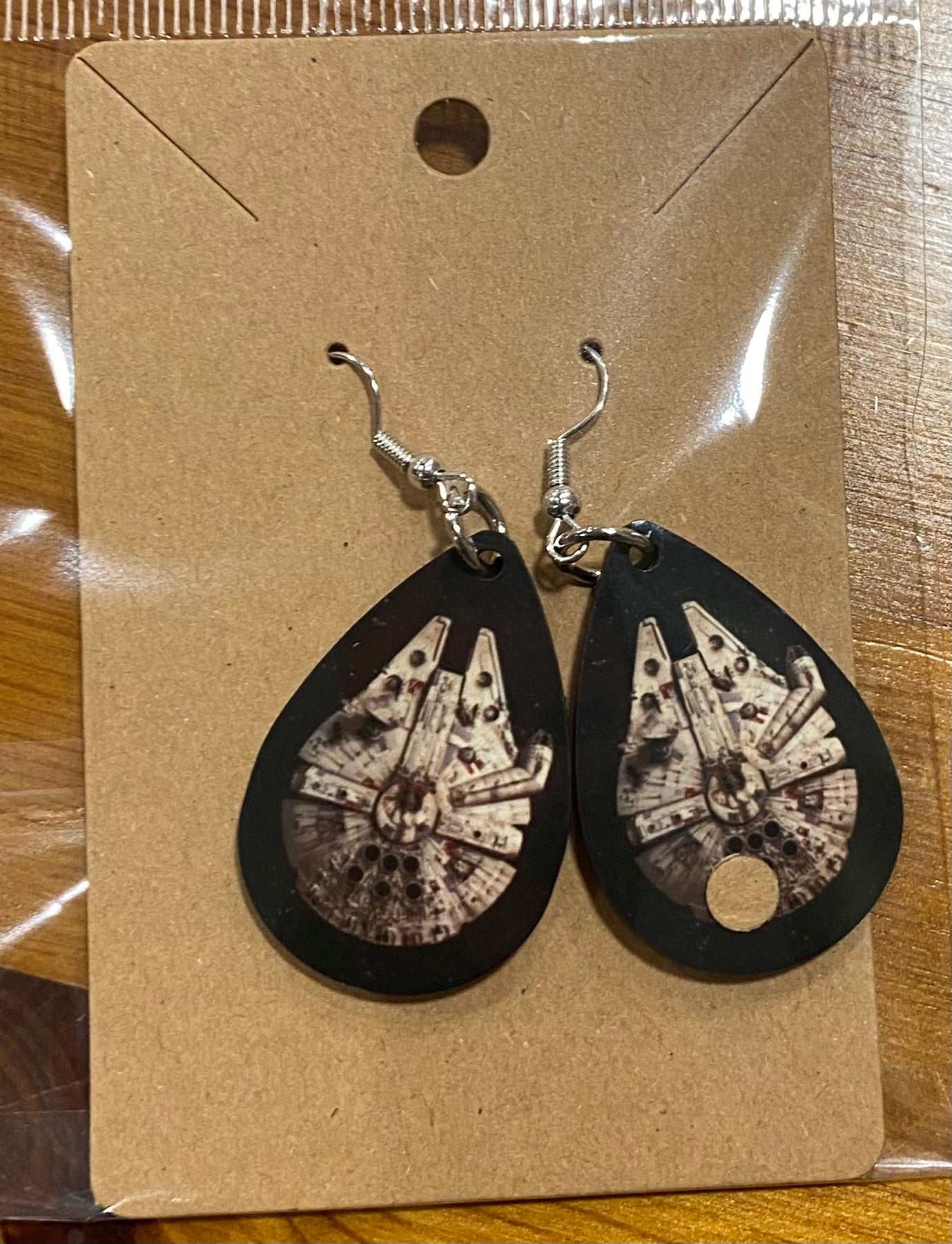 Millenium Falcon, Star Wars, Handmade Earrings