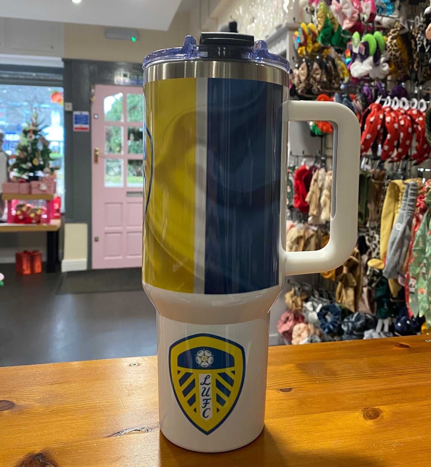 Leeds United, 40oz Tumbler, 1.1 Litre, Insulated, Stainless Steel, Hot & Cold use, Personalised