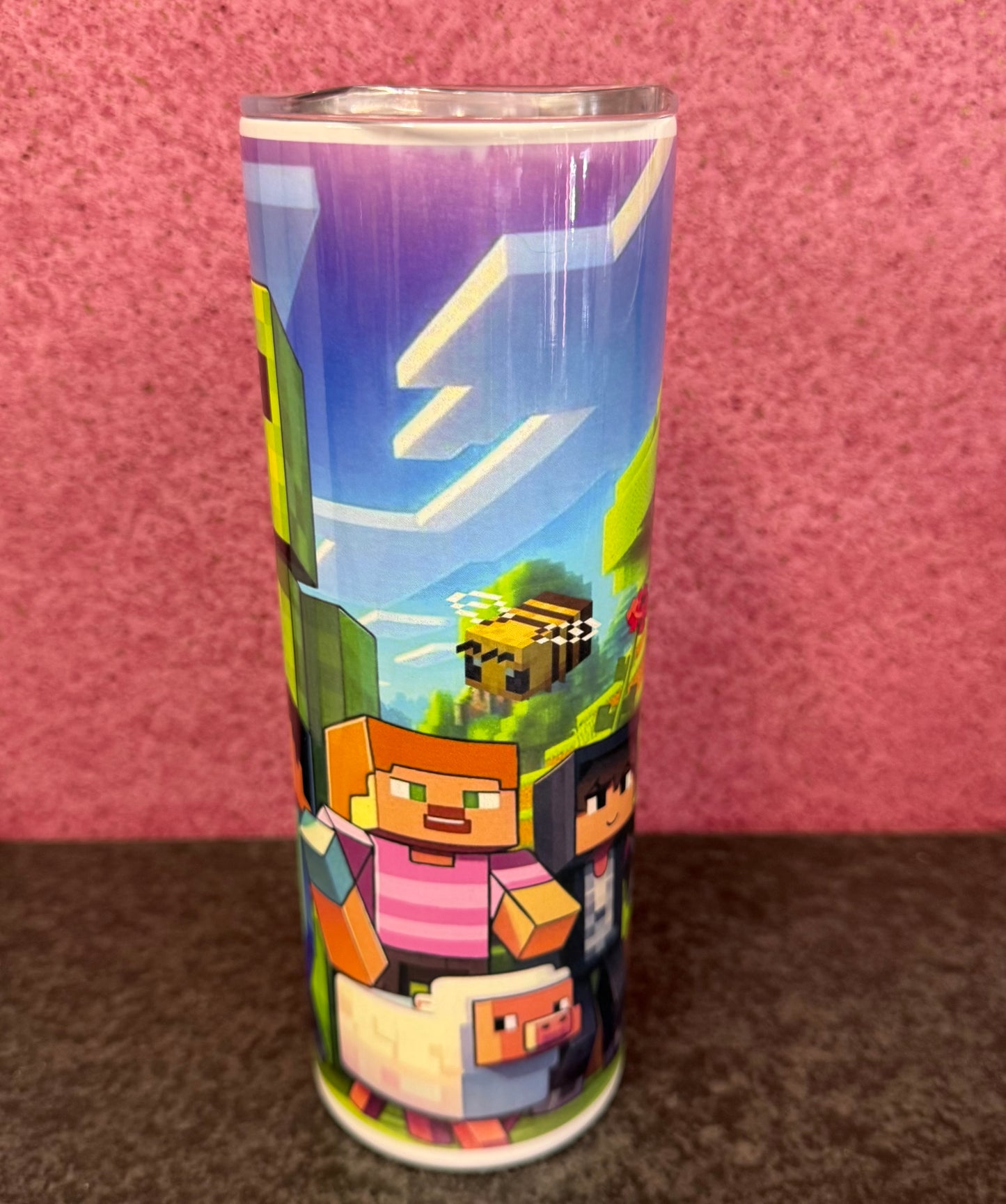 Minecraft, 20oz Tumbler, Insulated, Stainless Steel, Hot & Cold use, Personalised