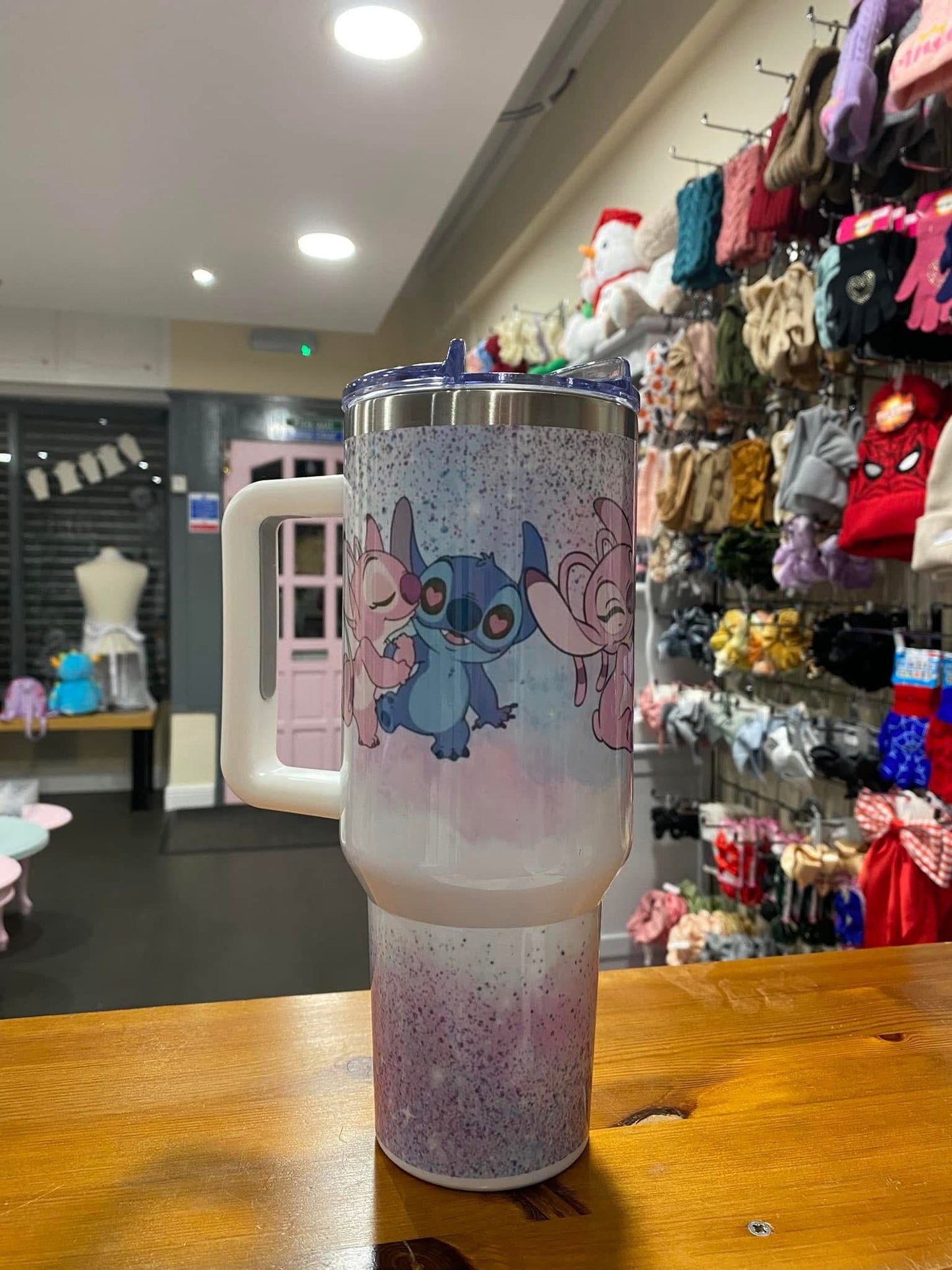 Stitch & Angel, 40oz Tumbler, 1.1 Litre, Insulated, Stainless Steel, Hot & Cold use, Personalised