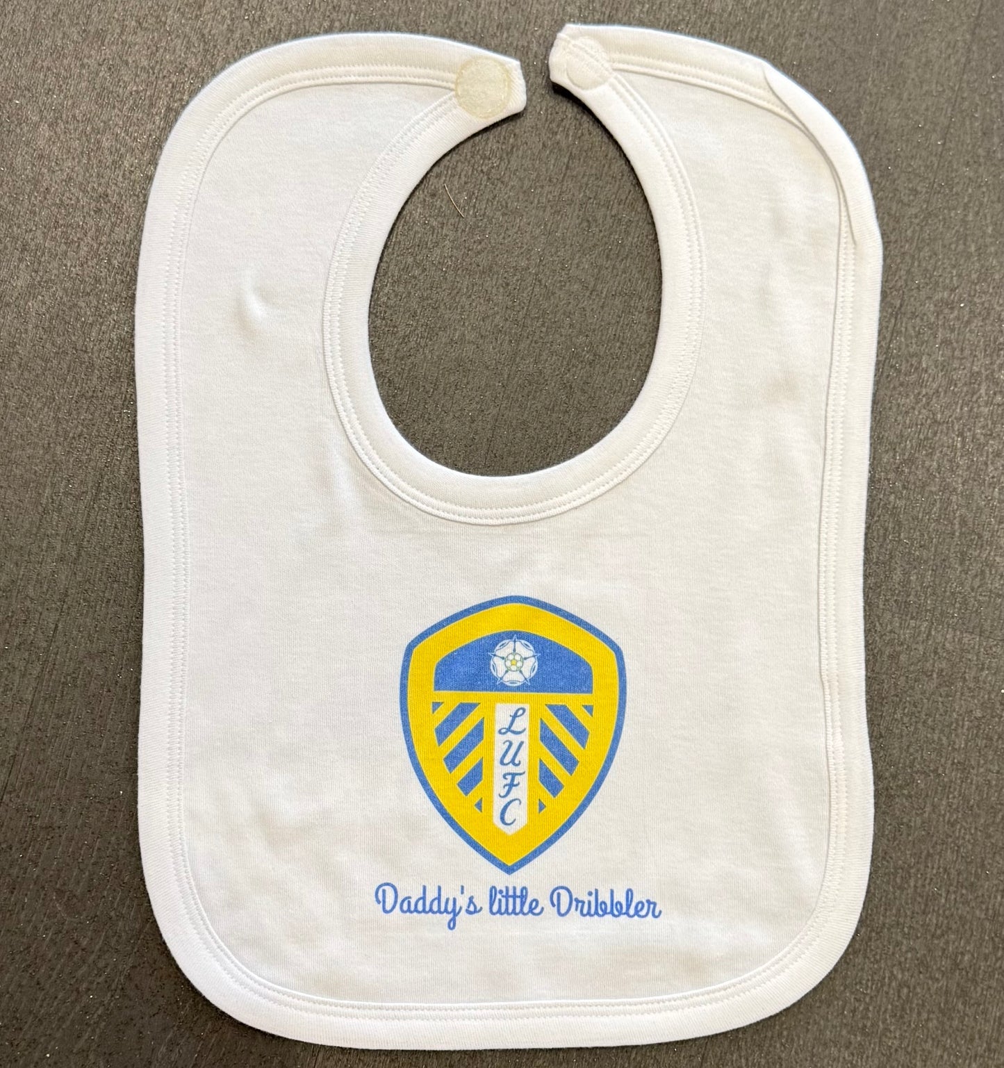 Personalised Baby Bib! Family Name, Babies Name, Football Team