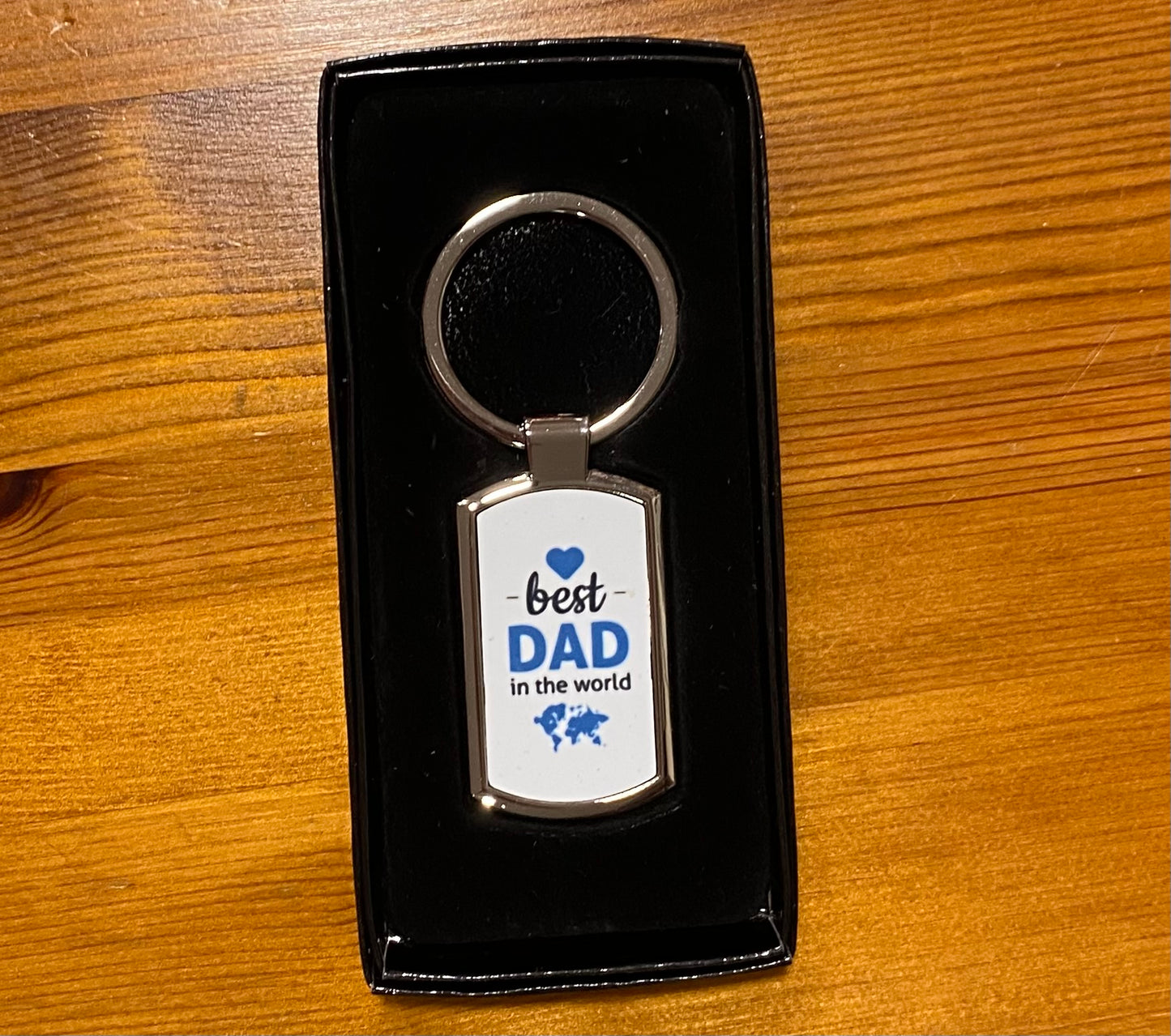 Best Dad in the World, Metal Keyring, Key Ring