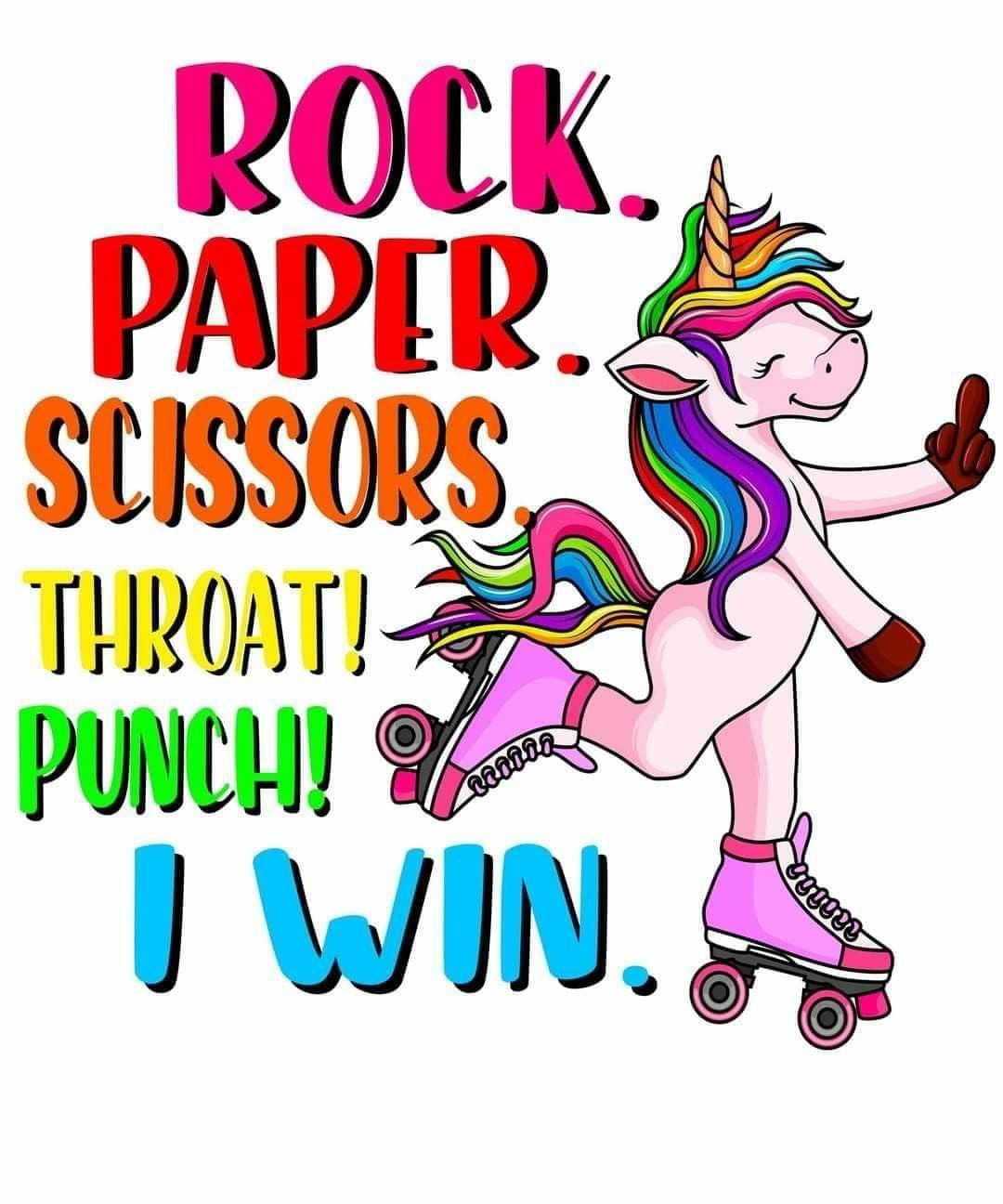 Rock, Paper, Scissors, Thermos, Travel Mug, Unicorn