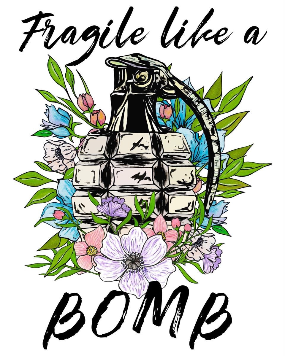 Fragile, Like a Bomb, Thermos Travel Mug