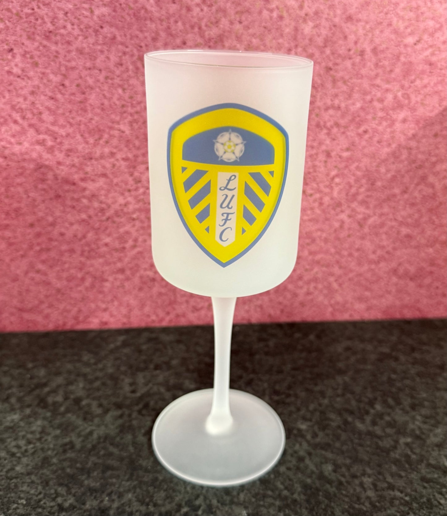 Leeds United, Stein & Goblet Set, Frosted Glass, Personalised, Glass, Football