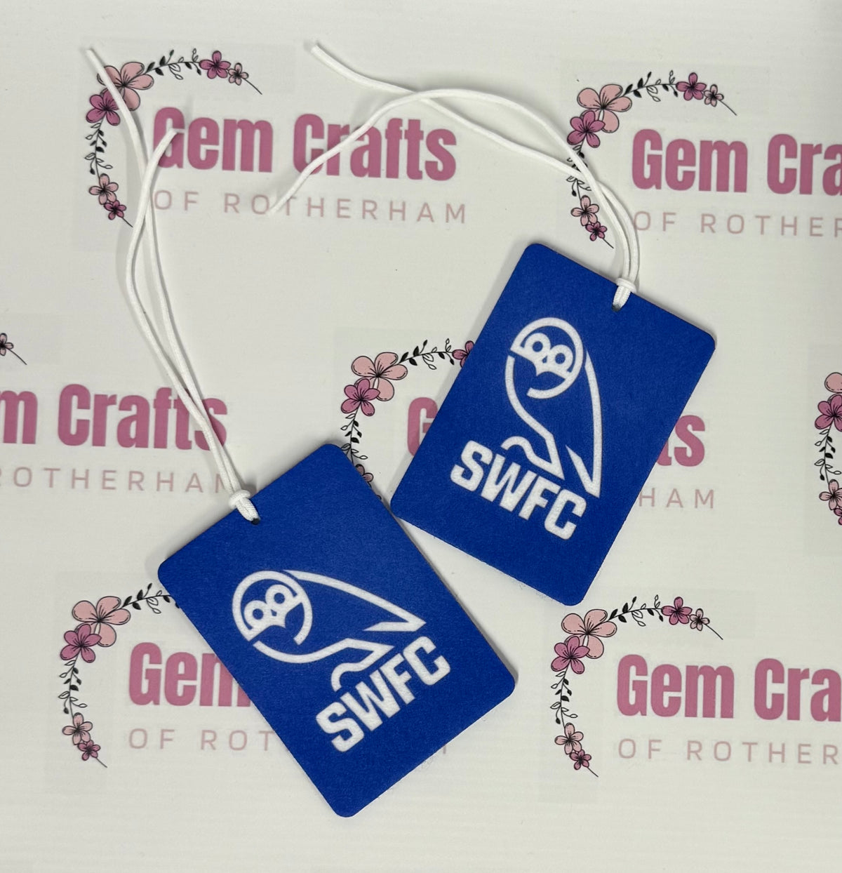 New Logo SWFC, Sheffield Wednesday, Hanging Air Freshener, Car Air Freshener