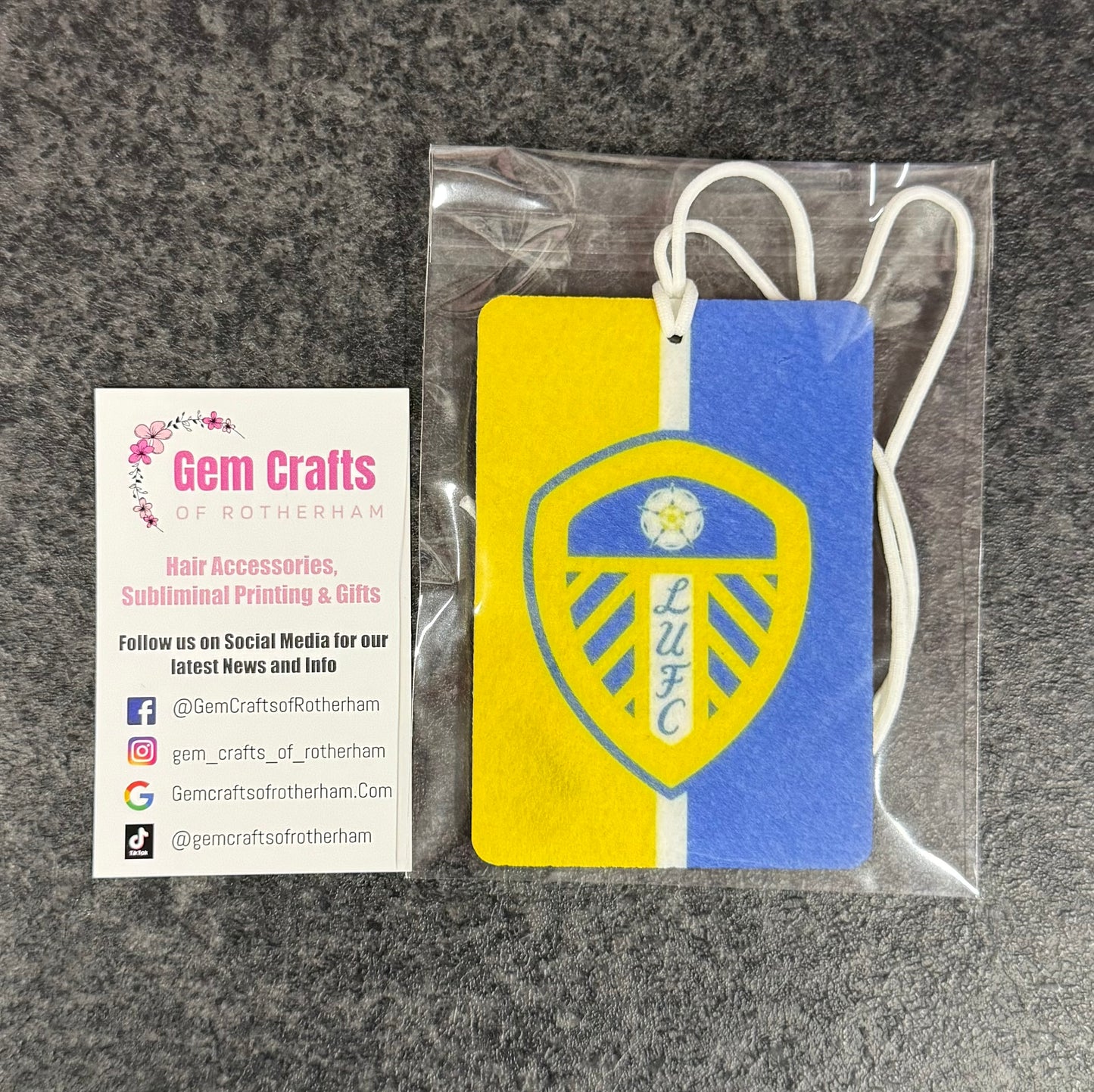 Leeds United, Hanging Air Freshener, Funny Car Air Freshener