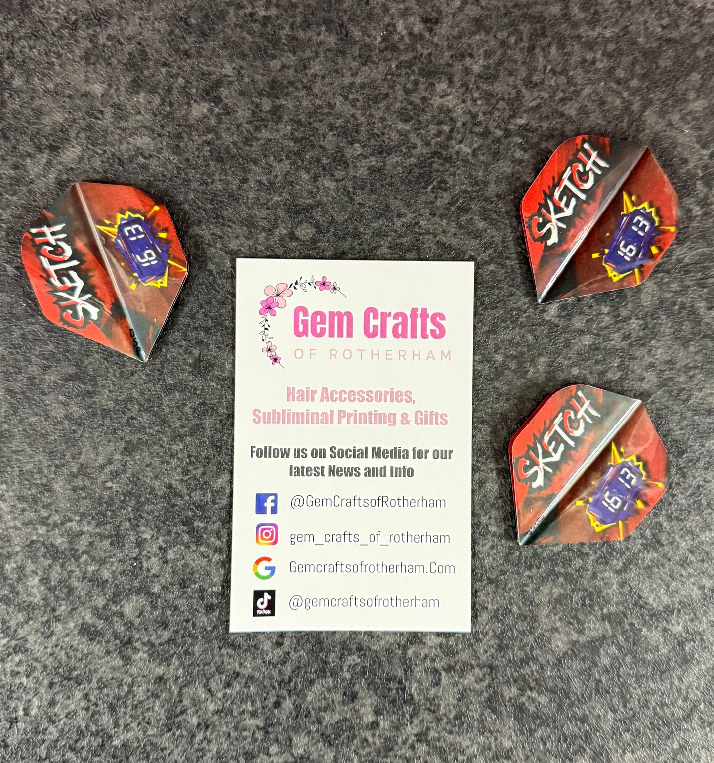 Personalised Dart Flyts, Dart Flights, Set of 3, Your Logo