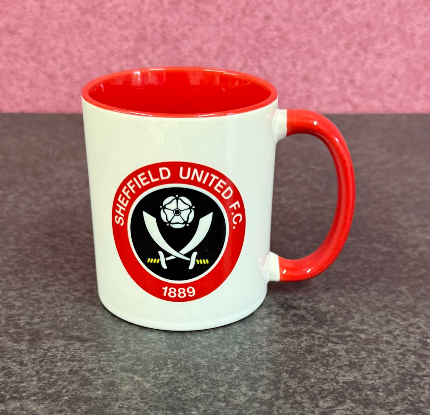 Sheffield United, Red Ceramic Mug inner and Handle & Coaster