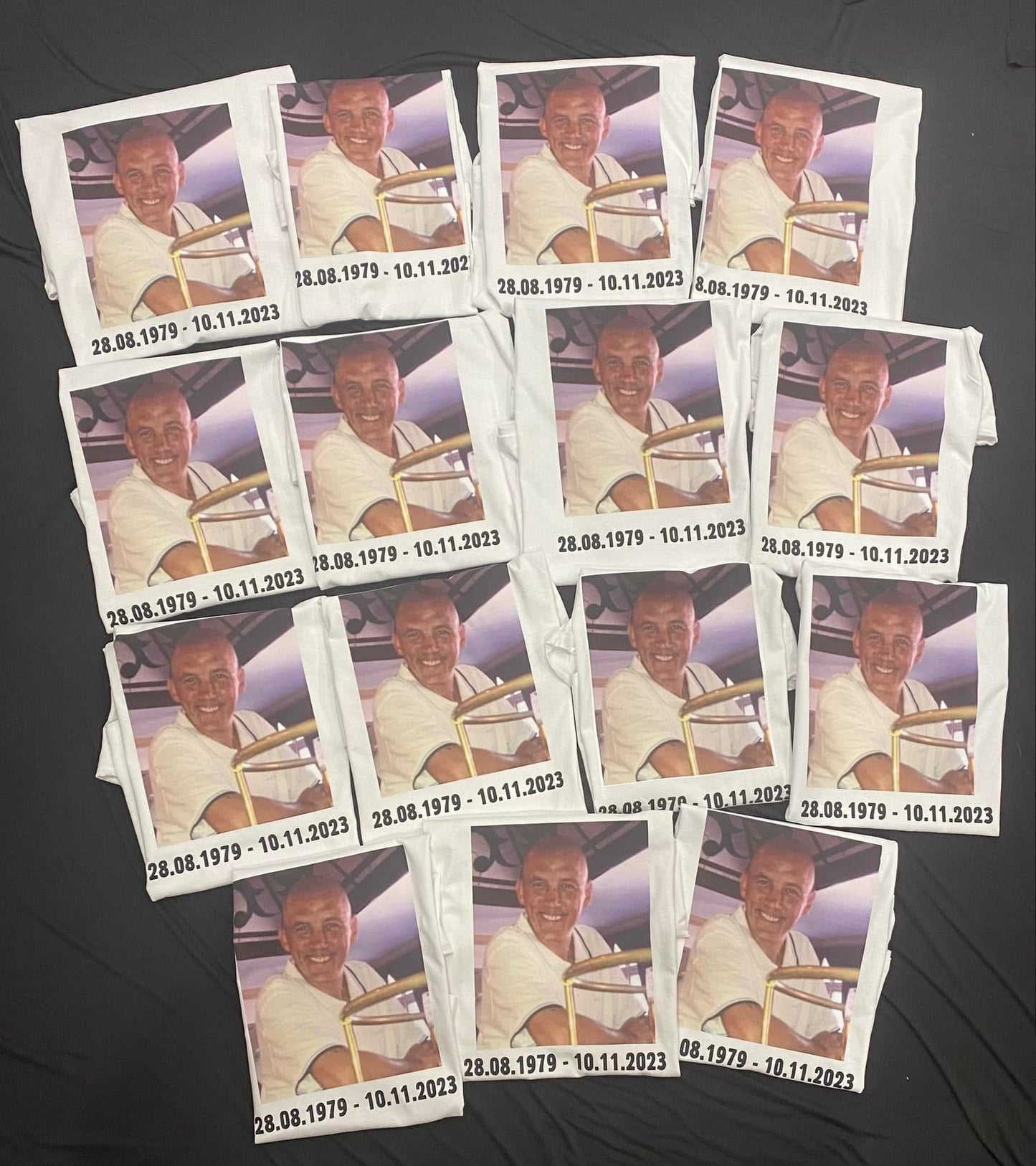 Funeral, White Personalised T-Shirt - Size S - 5XL, White T-Shirt, Tee, Your Design, Funeral, Memorial, Remembrance