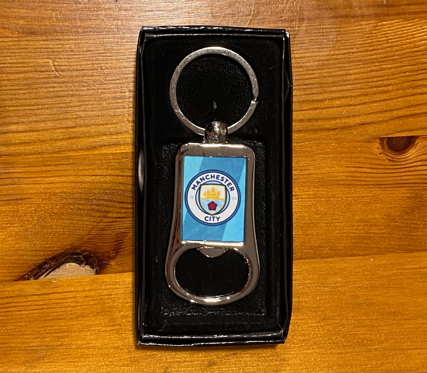 Manchester City Football, Metal Bottle Opener Keyring, Key Ring
