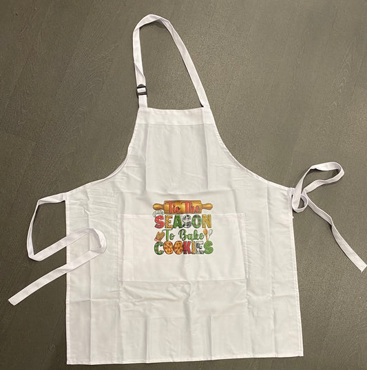 Adult Apron, Christmas, Cooking, Baking, Personalised, Unisex, Mens, Women’s, Pink, White or Beige