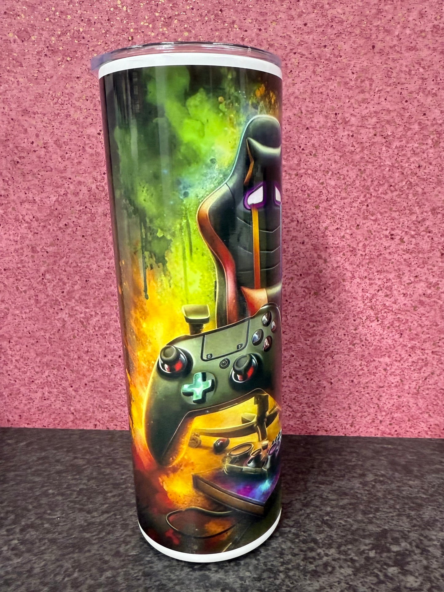 Computer, Gaming, 20oz Tumbler, Insulated, Stainless Steel, Hot & Cold use, Personalised