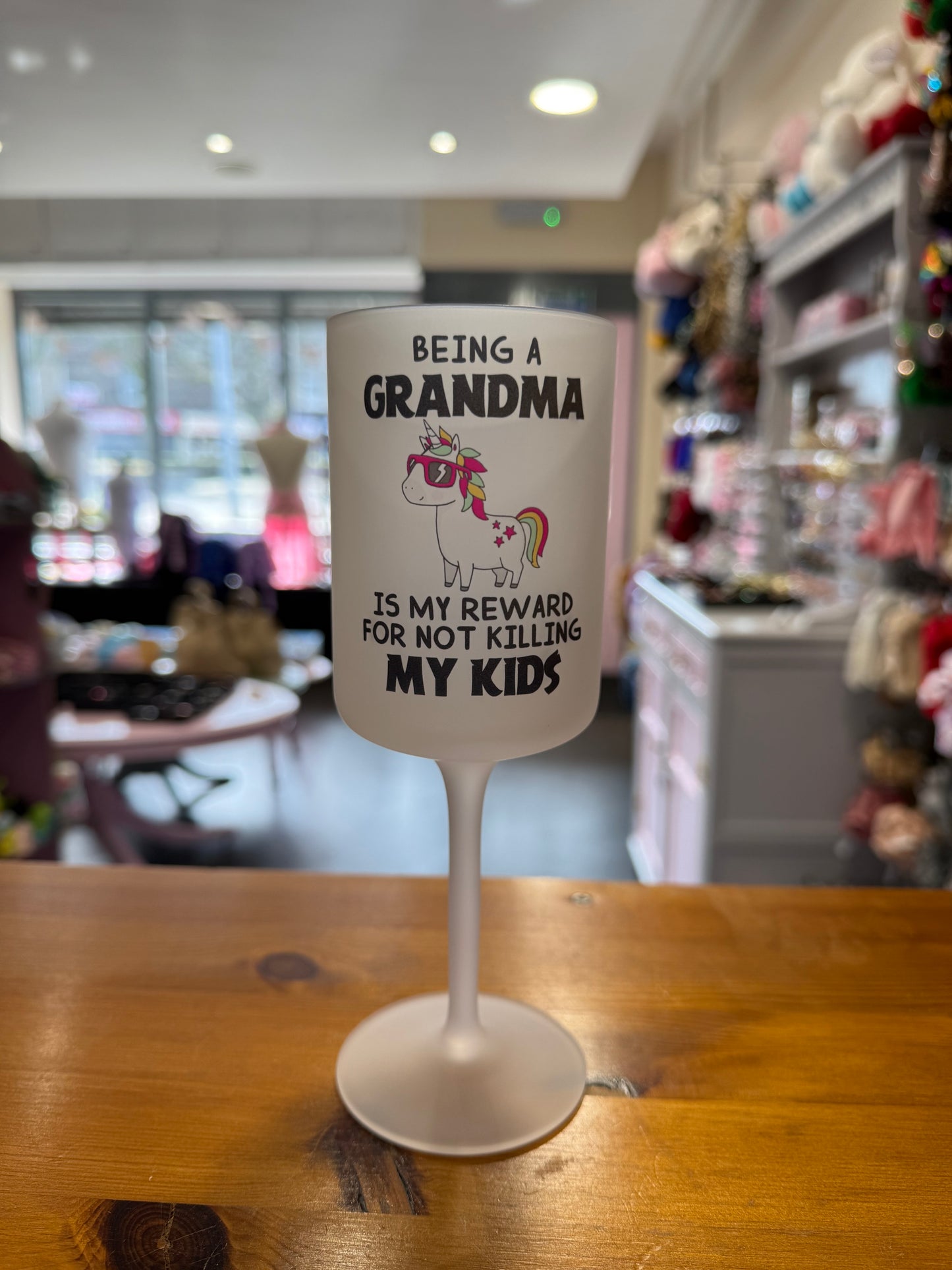 Being a Grandma, Wine Goblet Glass