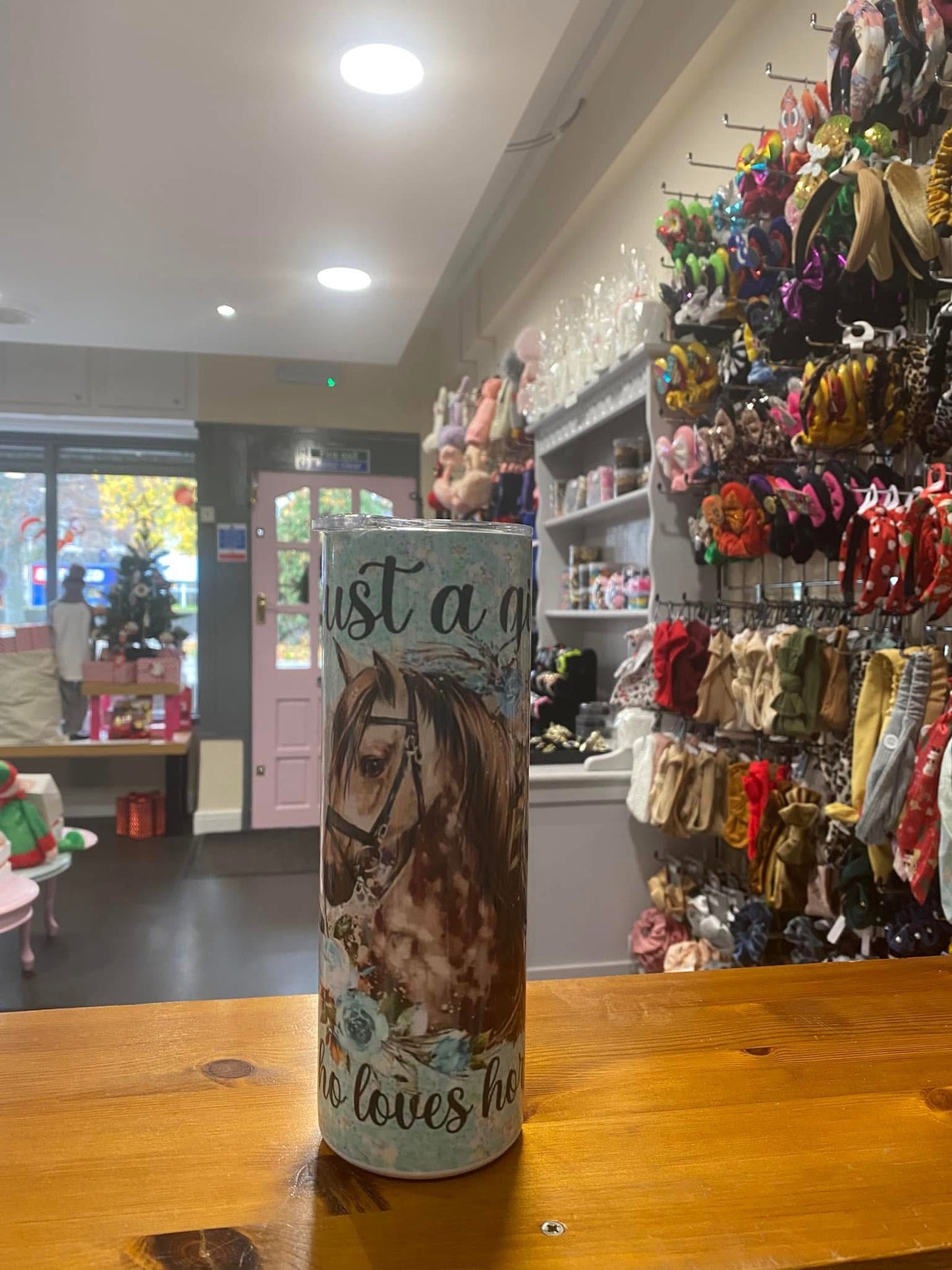 Just a girl who loves horses, 20oz Tumbler, Insulated, Stainless Steel, Hot & Cold use, Personalise