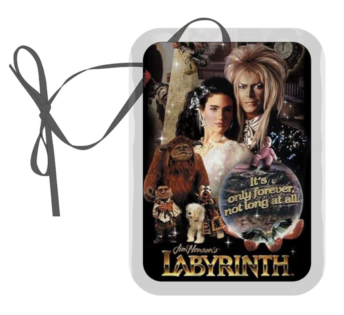 Labyrinth, Hanging Air Freshener, Funny Car Air Freshener, Bowie