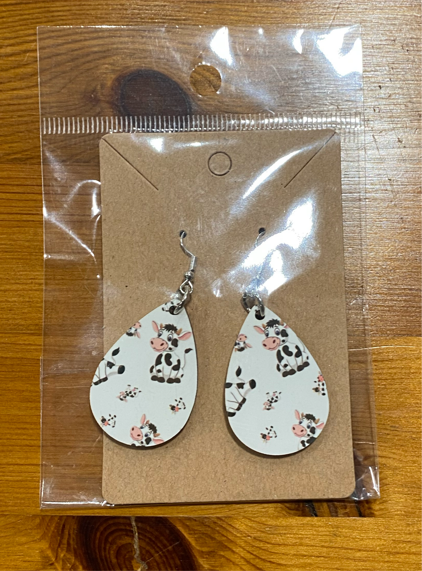 Cow Print, Handmade Earrings
