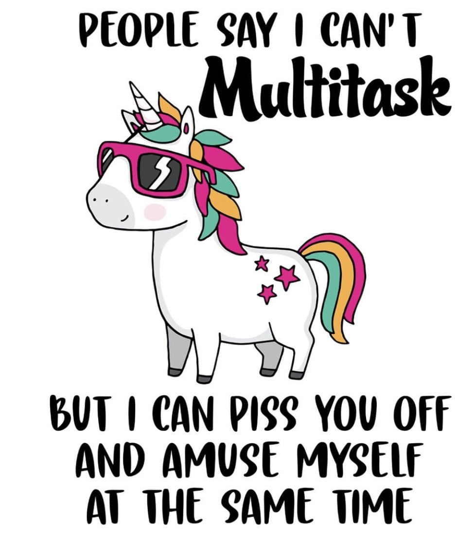 Multitasking Unicorn, Thermos, Travel Mug,