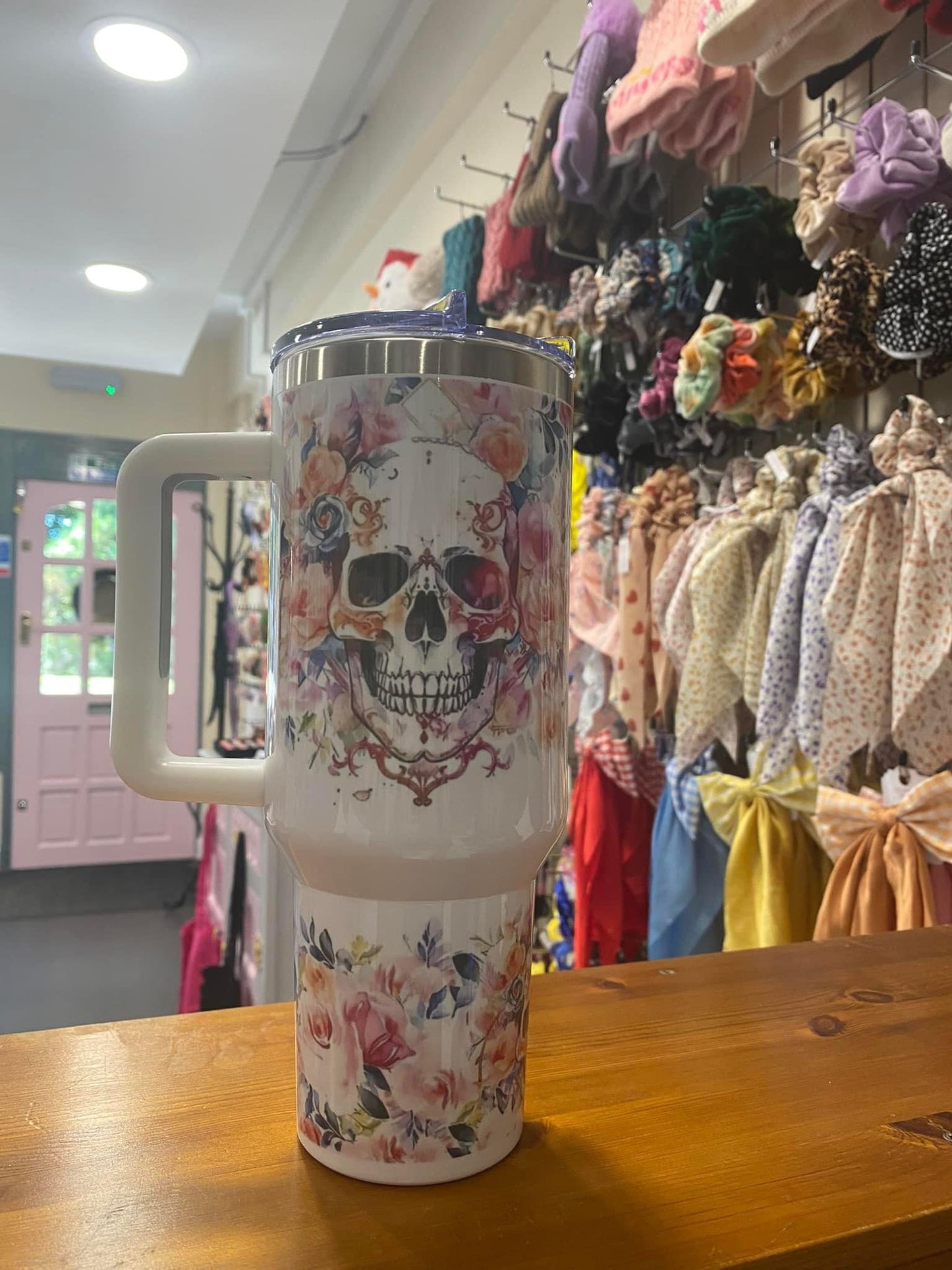 Skull, 40oz Tumbler, 1.1 Litre, Insulated, Stainless Steel, Hot & Cold use, Personalised