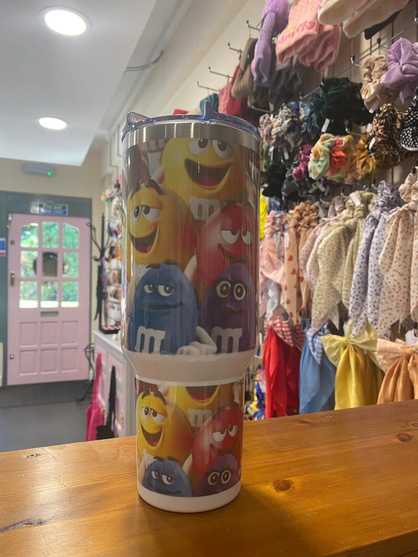 Sweets, 40oz Tumbler, 1.1 Litre, Insulated, Stainless Steel, Hot & Cold use, Personalised, M&M’s