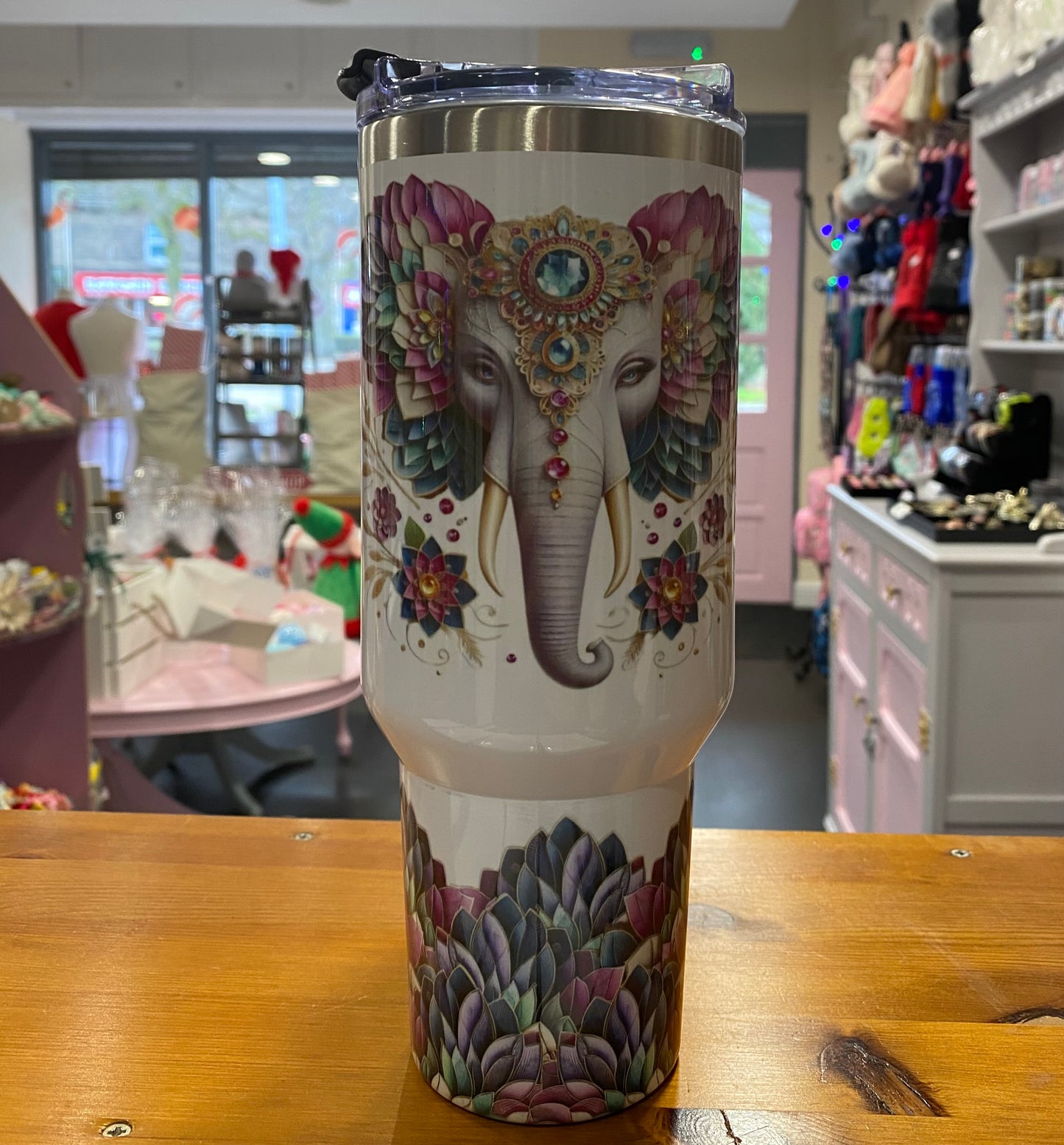 Elephant, 40oz Tumbler, 1.1 Litre, Insulated, Stainless Steel, Hot & Cold use, Personalised