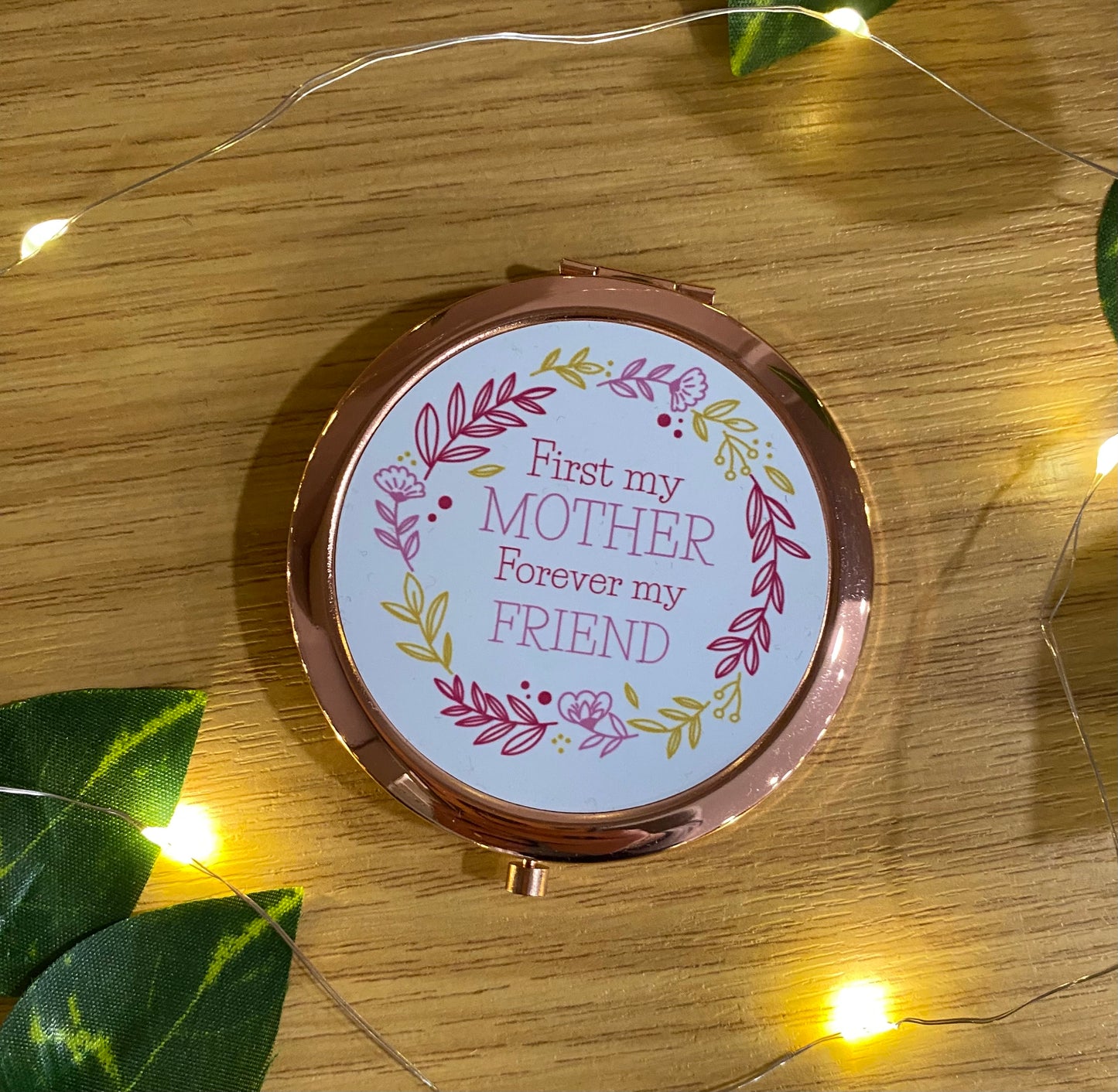 Will you be my Bridesmaid, Mirrored Compact, Bridesmaid, Mother of the Bride, Birthday, Mirror, Personalised, Rose Gold, Round, Wedding