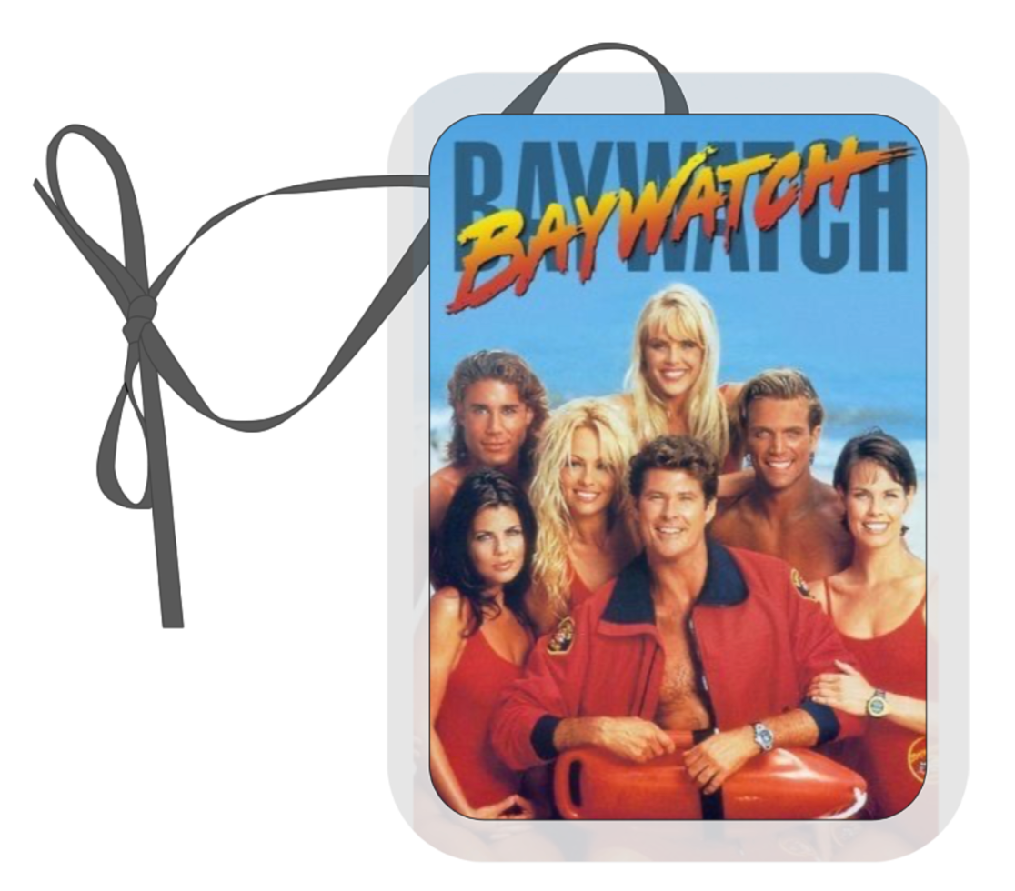 Baywatch, Hanging Air Freshener, Car Air Freshener, Retro