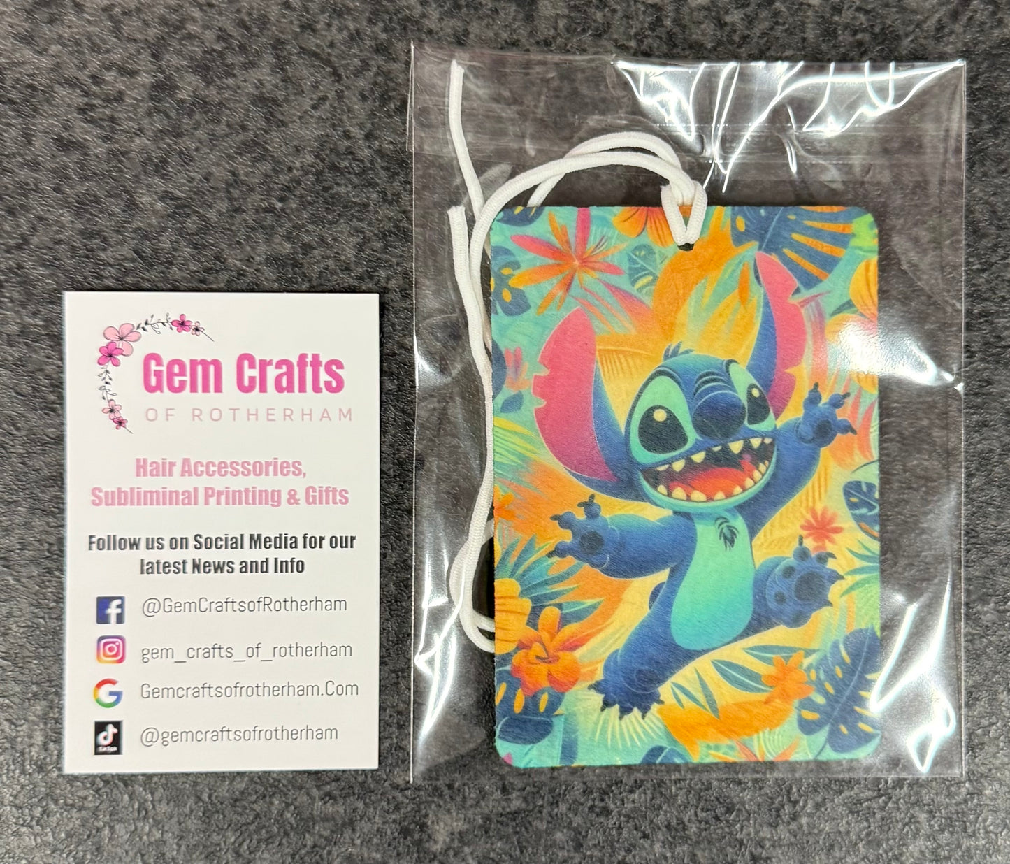 Stitch, Hanging Air Freshener, Cute Car Air Freshener