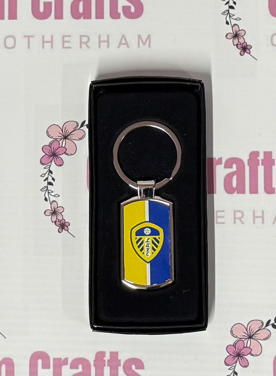 Leeds United, LUFC, Football, Metal Keyring, Key Ring