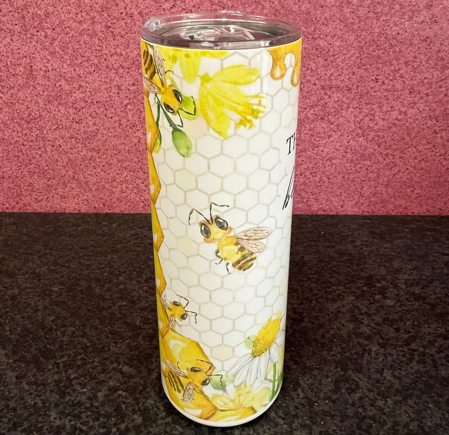 Teacher, Bee, 20oz Tumbler, Insulated, Stainless Steel, Hot & Cold use, Personalised