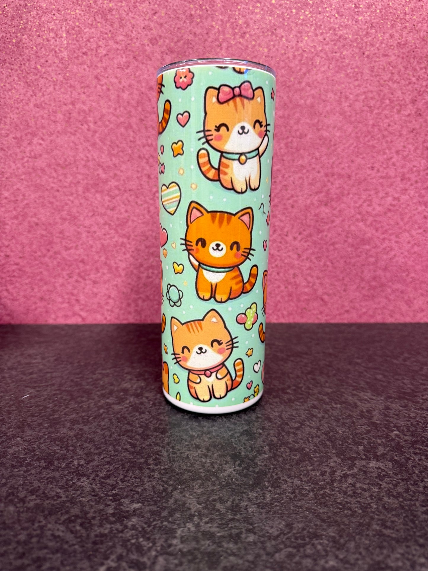 Cats, 20oz Tumbler, Insulated, Stainless Steel, Hot & Cold use, Personalised