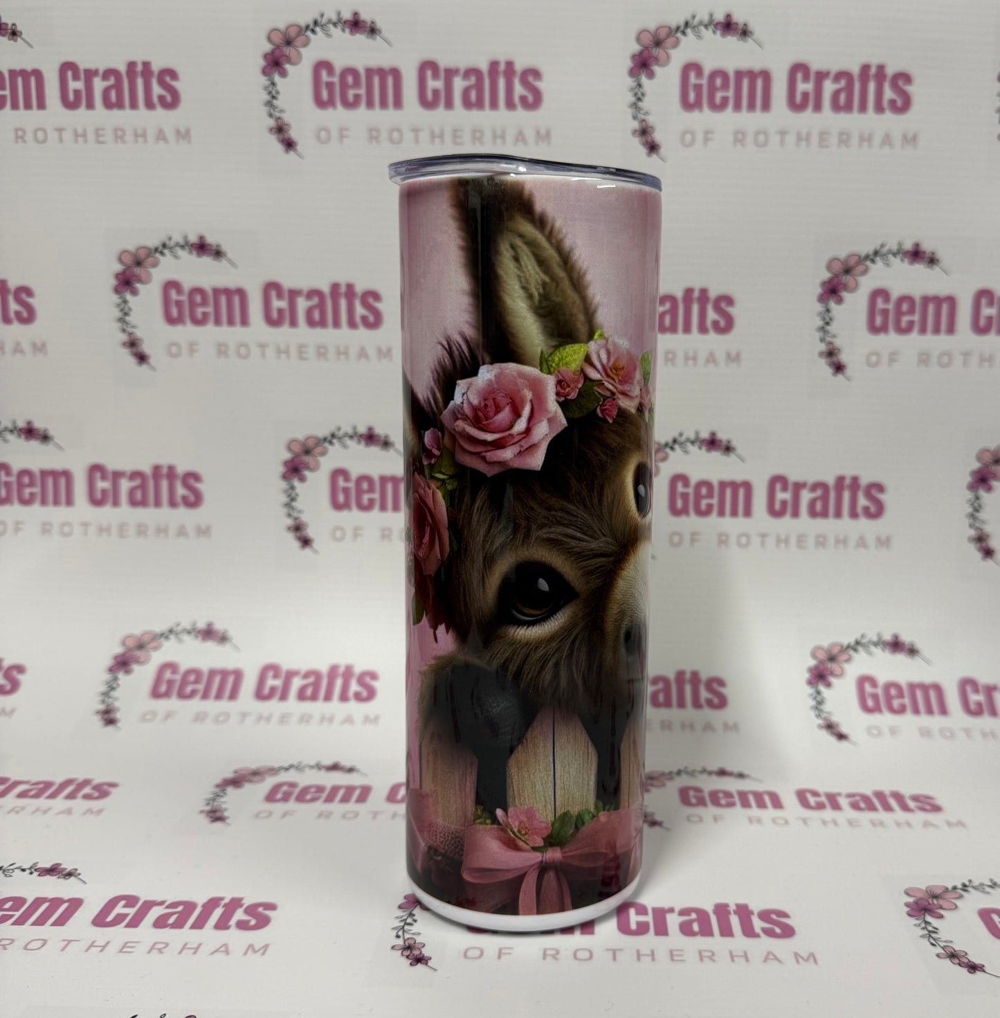 Cute Donkey, 20oz Tumbler, Insulated, Stainless Steel, Hot & Cold use