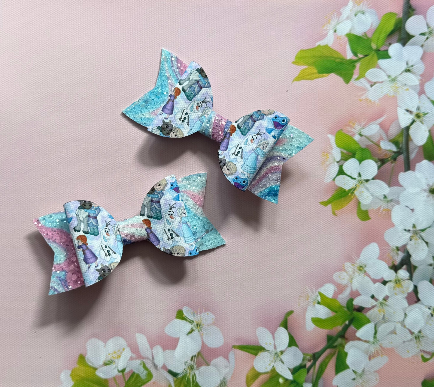 Handmade Olaf Hairbow, Hair, Bow, Clip