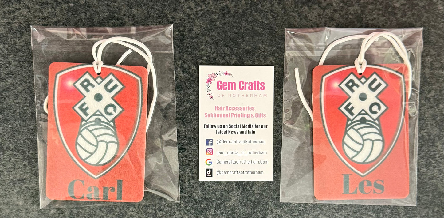 Rotherham United, Hanging Air Freshener, Car Air Freshener