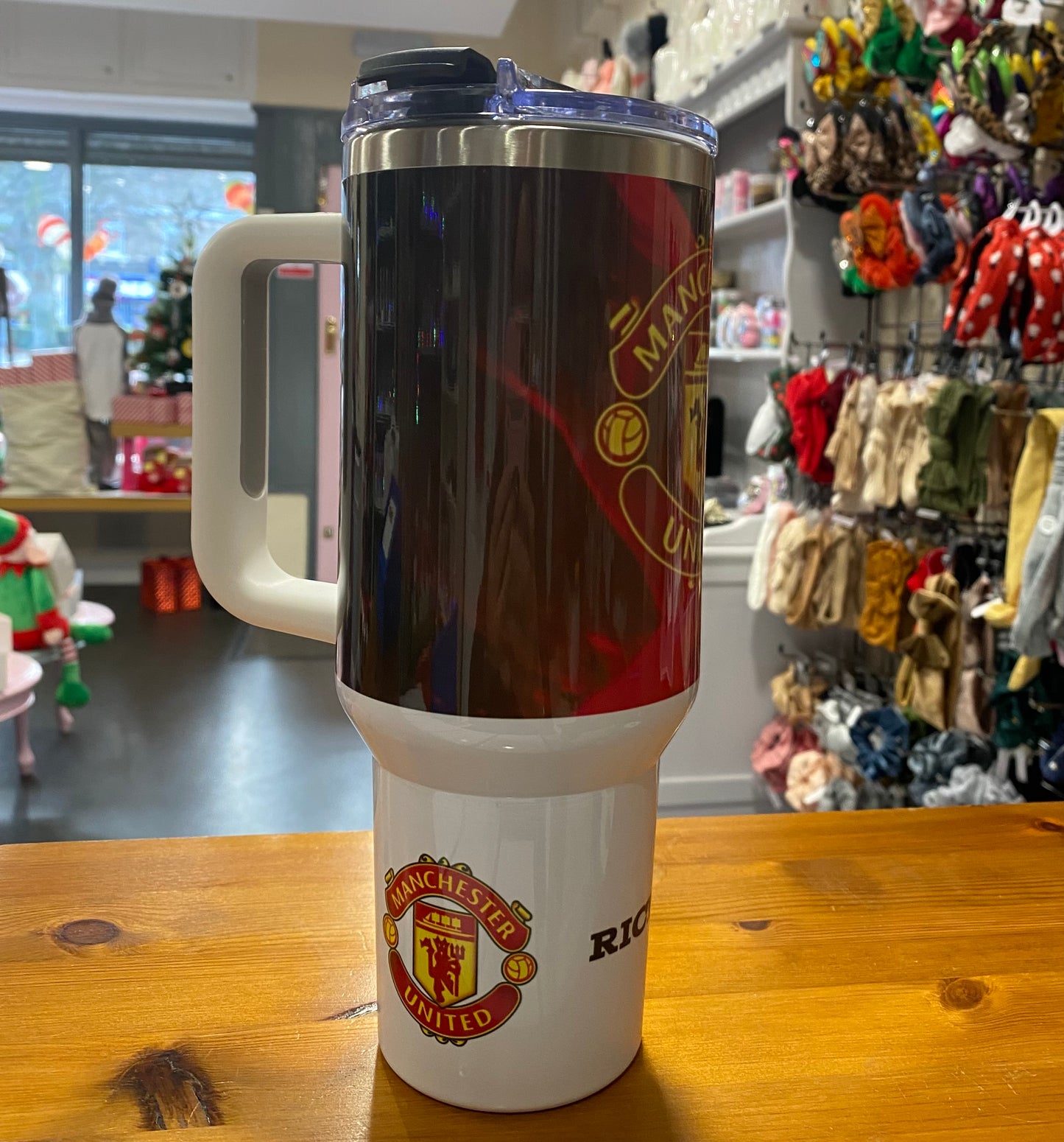 Manchester United, 40oz Tumbler, 1.1 Litre, Insulated, Stainless Steel, Hot & Cold use, Personalised