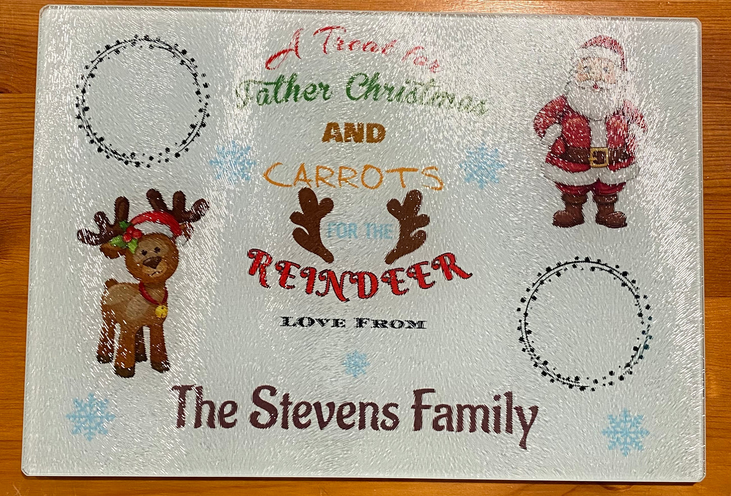 Christmas Eve Board, A Treat for Father Christmas, Carrots for the Reindeer, Christmas Eve Slate, Personalised